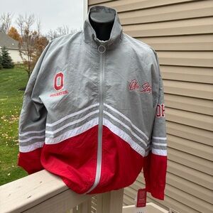 Women’s Ohio State Buckeye Windbreaker XXL Erin Andrews Brand NWT 2 Pockets Mesh